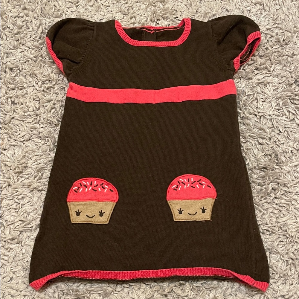 2011 Crazy 8 Cupcake Short Sleeve Sweater Dress, Size 3 Years